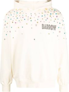 BARROW crystal-embellished cotton hoodie Beige