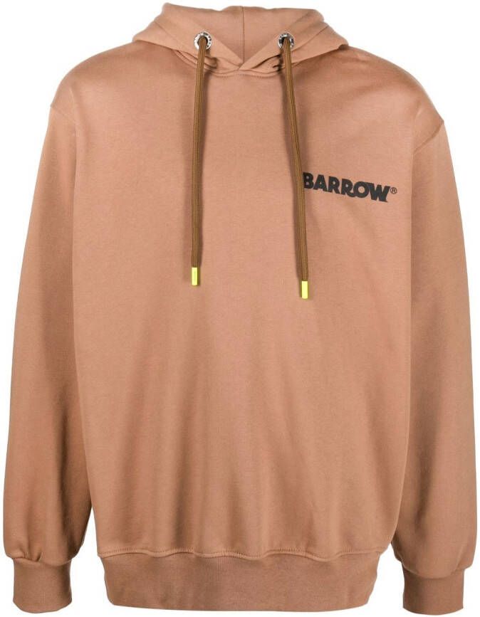 BARROW Hoodie met logoprint Bruin