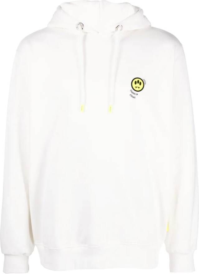BARROW Hoodie met logoprint Wit