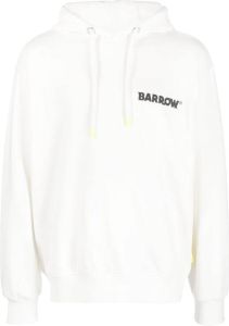 BARROW Hoodie met logoprint Wit