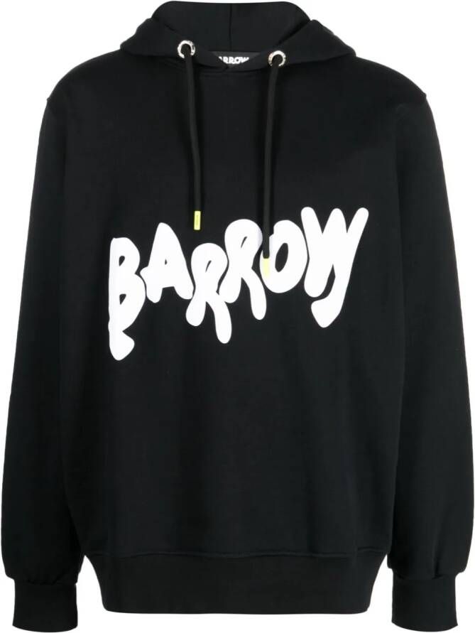 BARROW Hoodie met logoprint Zwart