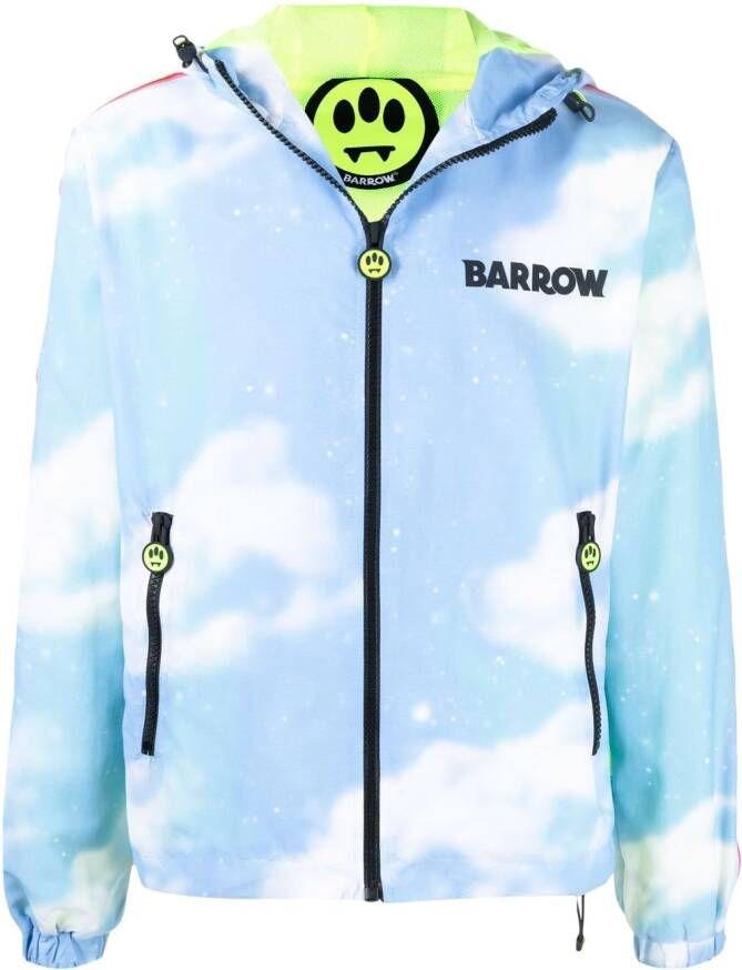 BARROW Hoodie met print Blauw