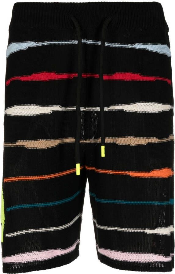 BARROW Intarsia shorts Zwart