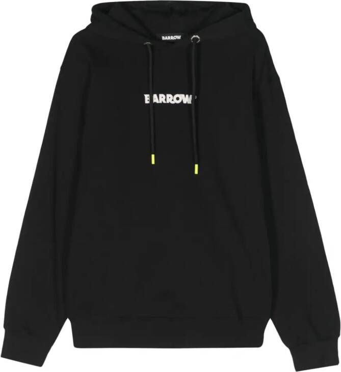 BARROW Katoenen hoodie met logoprint Zwart