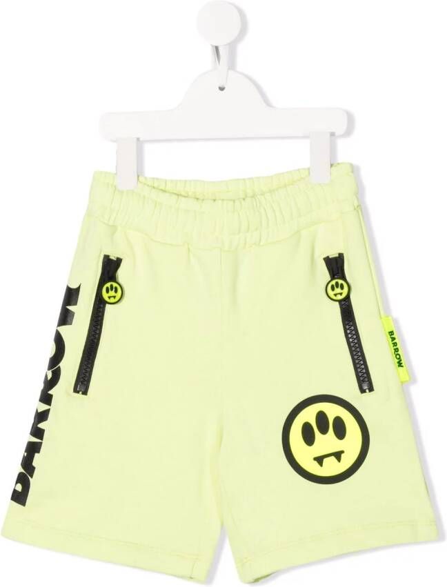 Barrow kids Shorts met logoprint Geel