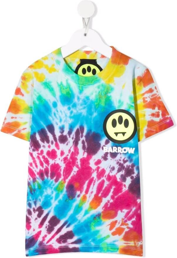 Barrow kids T-shirt met tie-dye print Blauw