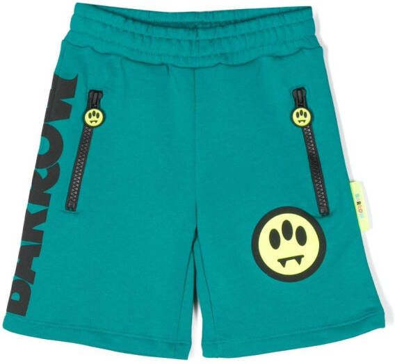 Barrow kids Trainingsshorts met print Groen