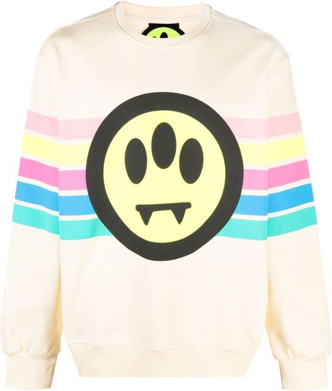 BARROW Sweater met logoprint Wit