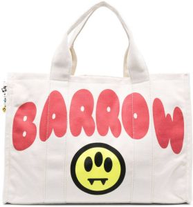 BARROW Shopper met logoprint Beige