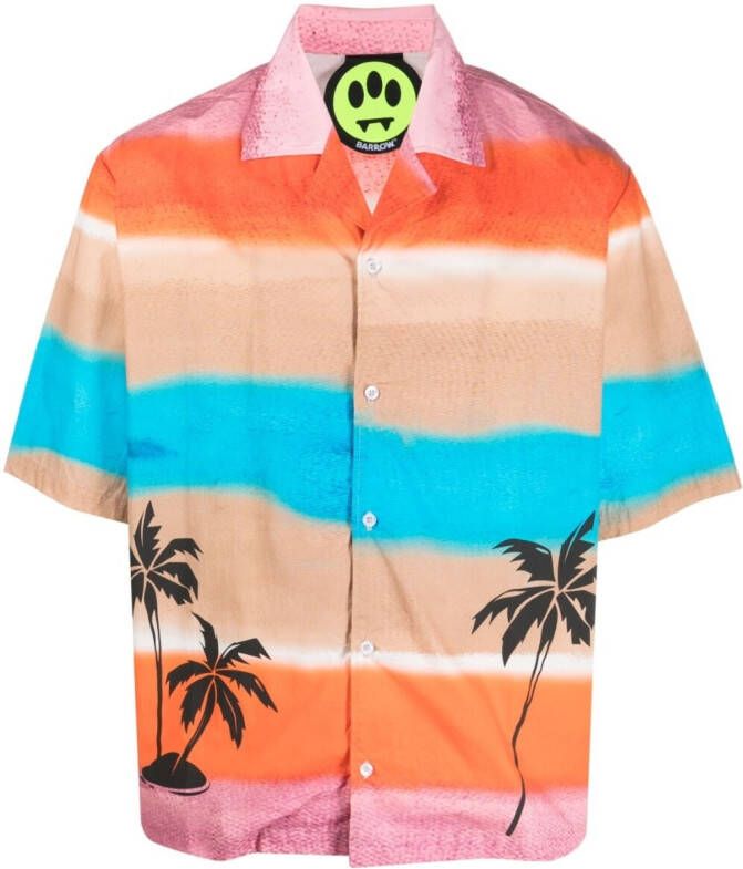 BARROW Overhemd met palmboomprint Roze