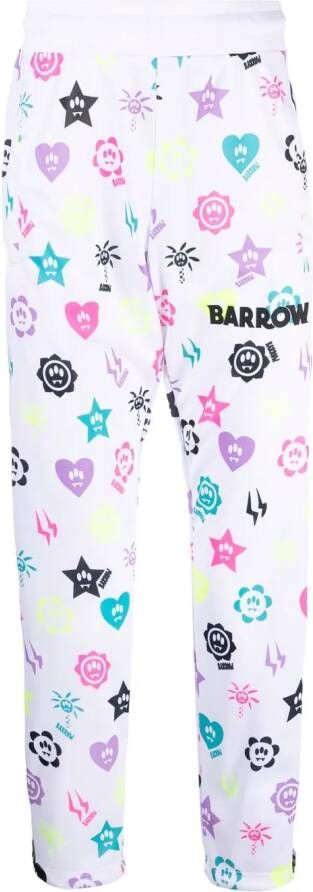 BARROW Pantalone Triacetato met patroon Wit