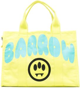 BARROW Shopper met logoprint Geel