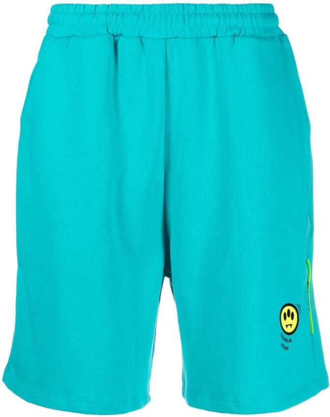 BARROW Shorts met logoprint Blauw