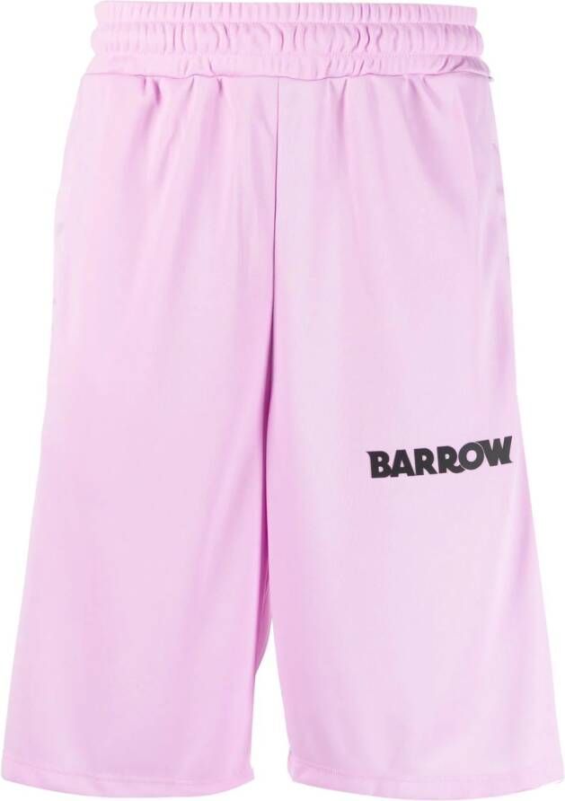 BARROW Shorts met logoprint Paars