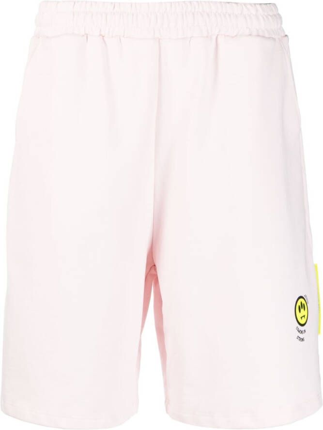 BARROW Shorts met logoprint Roze