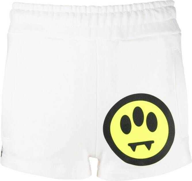 BARROW Shorts met logoprint Wit