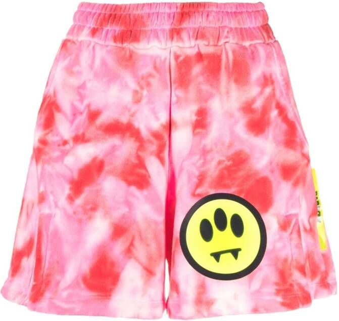 BARROW Shorts met tie-dye print Roze