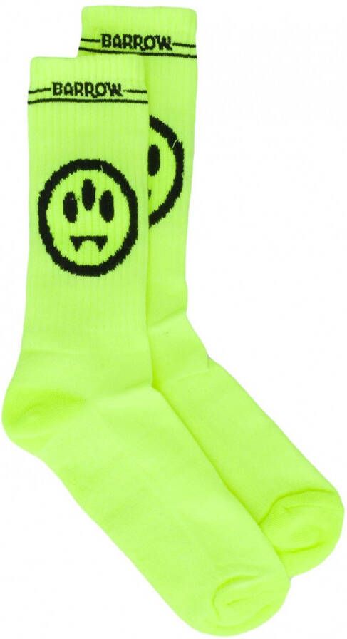 BARROW Sokken met jacquard Geel