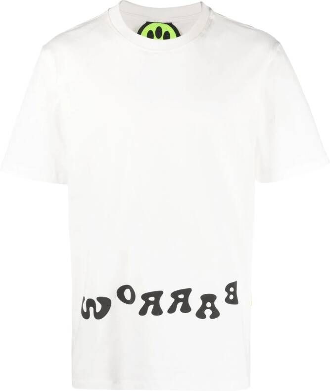 BARROW T-shirt met grafische print Wit