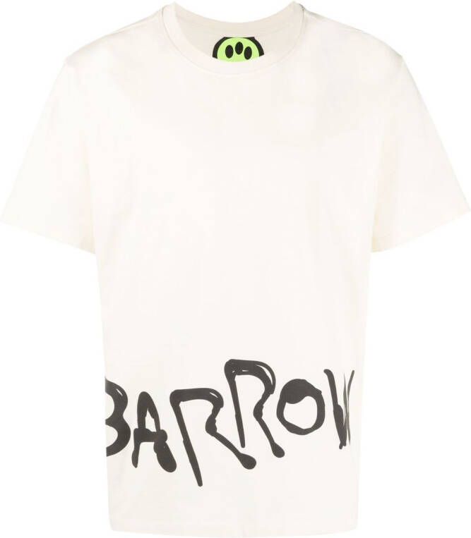 BARROW T-shirt met logoprint Beige