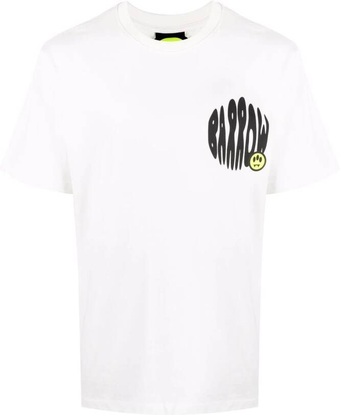 BARROW T-shirt met logoprint Wit