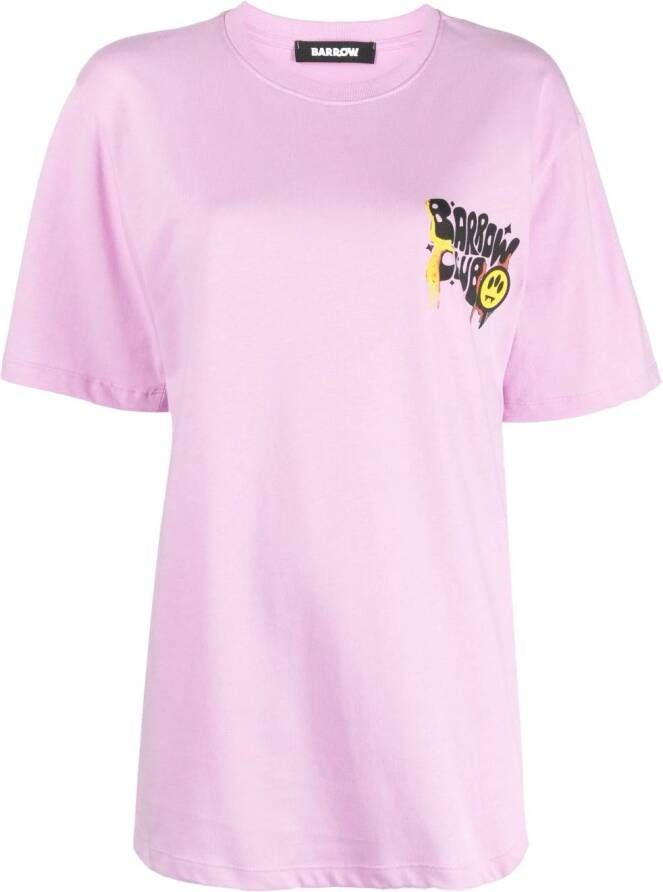 BARROW T-shirt met print Roze