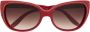 Barton Perreira Secreta Libi zonnebril met oversized montuur Rood - Thumbnail 1
