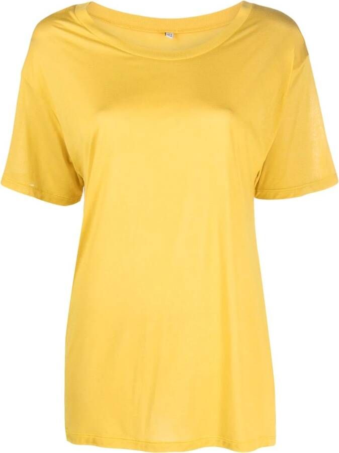 Baserange T-shirt met ronde hals Geel