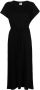 Baserange Geribbelde jurk Zwart - Thumbnail 1