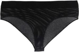 Baserange Slip met mesh vlakken Zwart