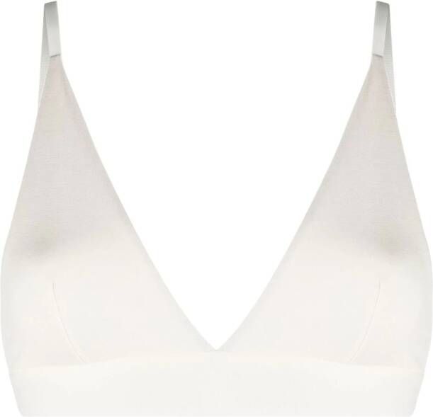 Baserange Triangel bh met elastische afwerking Wit