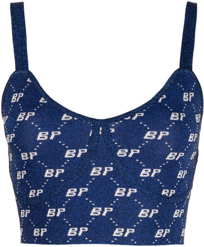 Baum Und Pferdgarten Intarsia spencer Blauw
