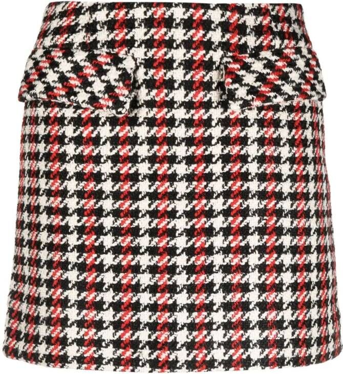 Baum Und Pferdgarten Mini-rok met pied-de-poule print Rood
