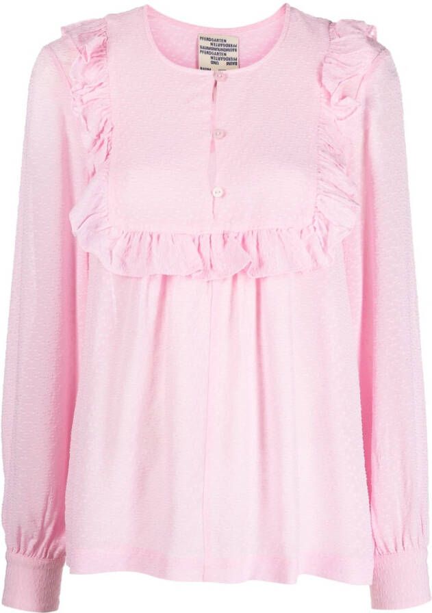 Baum Und Pferdgarten Blouse met ruchedetail Roze