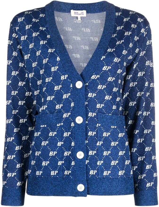 Baum Und Pferdgarten Vest met logoprint Blauw
