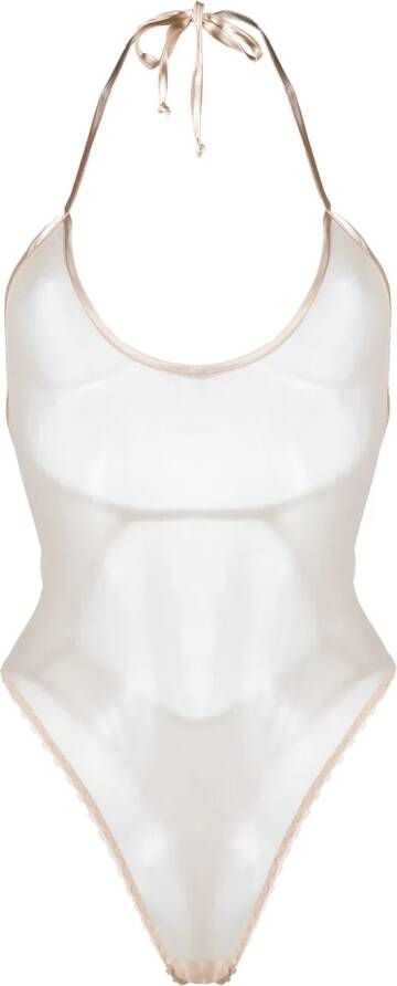 Belle Et Bon Doorzichtige body Beige