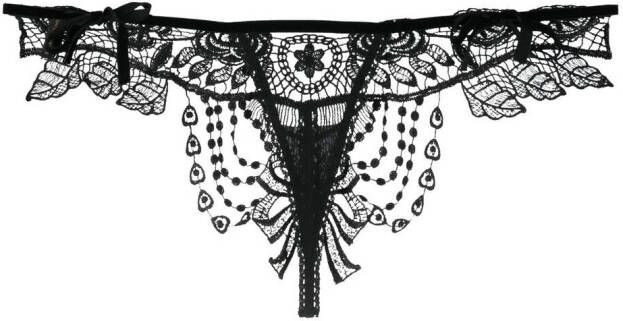 Belle Et Bon Slip met Swarovski kristallen Zwart