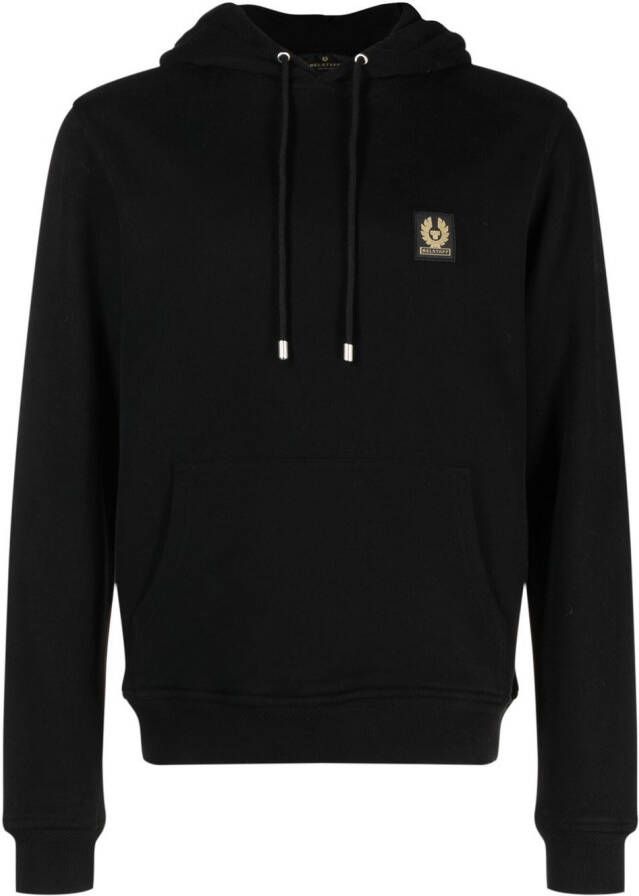 Belstaff Hoodie met logopatch Zwart