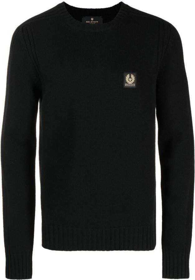 Belstaff Sweater met logopatch Zwart