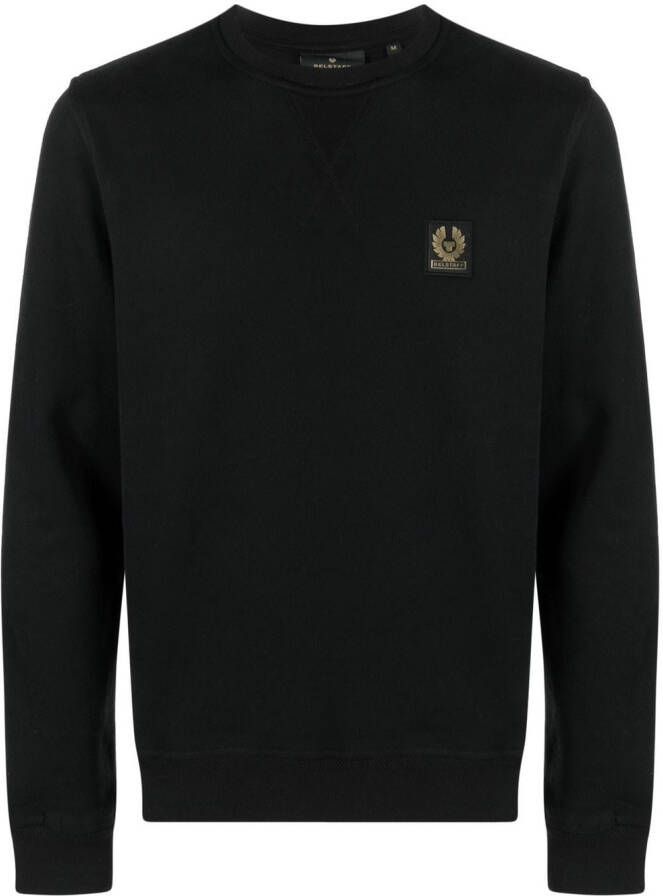 Belstaff Katoenen sweater met logopatch Zwart