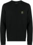 Belstaff Katoenen sweater met logopatch Zwart - Thumbnail 1