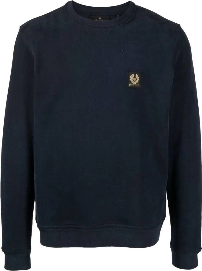 Belstaff Katoenen sweater met logopatch Blauw