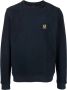 Belstaff Katoenen sweater met logopatch Blauw - Thumbnail 1
