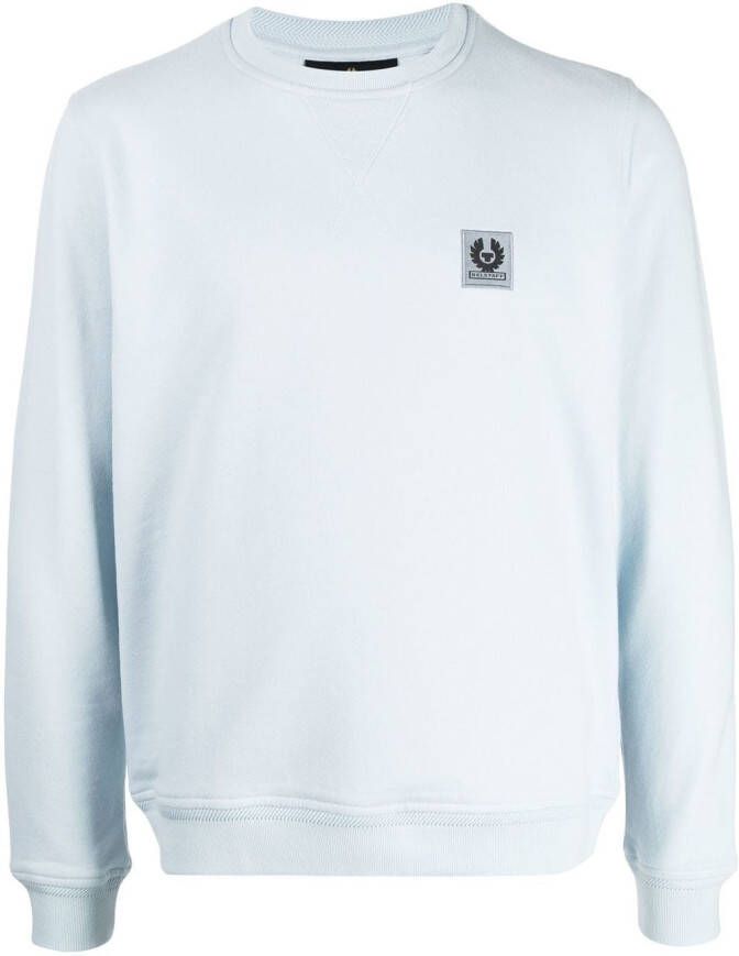 Belstaff Sweater met logopatch Blauw
