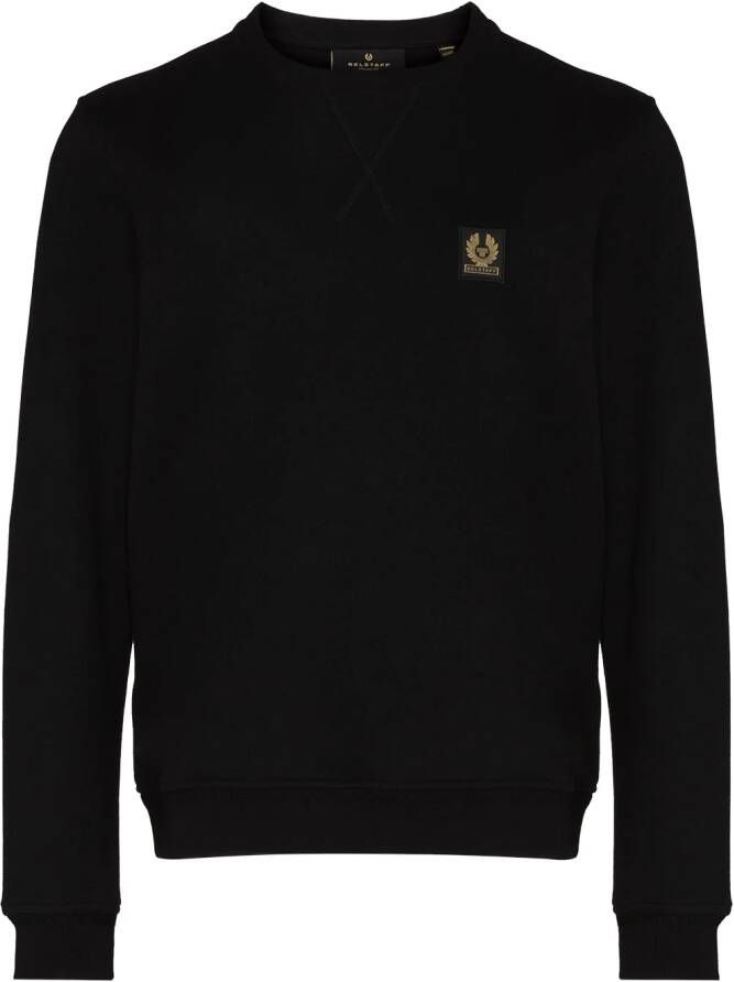 Belstaff Sweater met logopatch Zwart