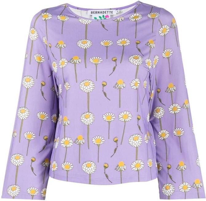 Bernadette T-shirt met ronde hals Paars