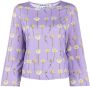 Bernadette T-shirt met ronde hals Paars - Thumbnail 1