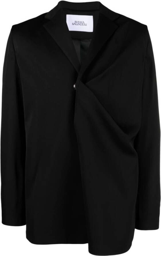 Bianca Saunders Blazer met enkele rij knopen Zwart