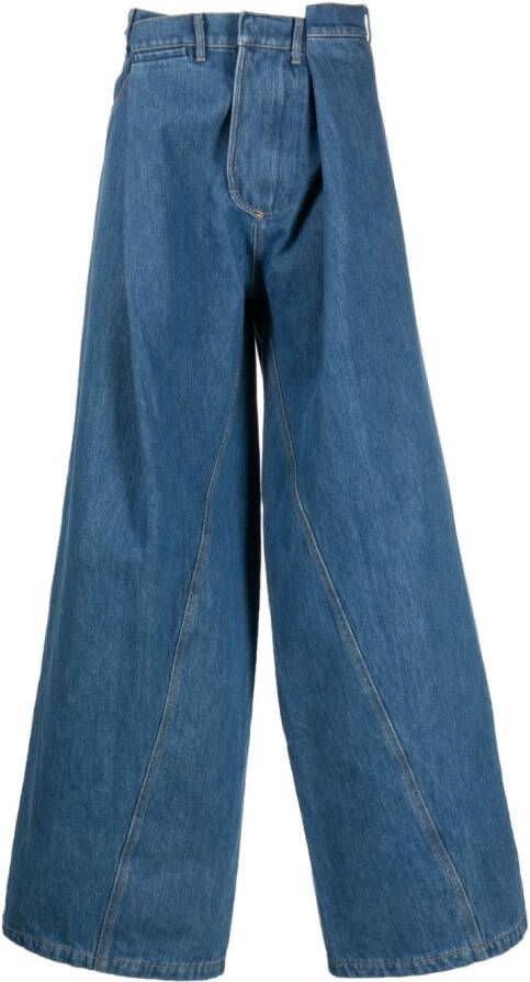 Bianca Saunders Ruimvallende jeans Blauw