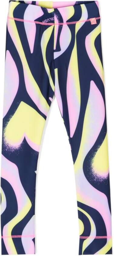 Billieblush Legging met abstracte print Blauw